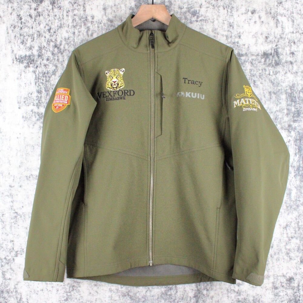 KUIU Jacket Mens S Rubicon Olive Green *LOGO* Full Zip Soft Shell 140G Fleece